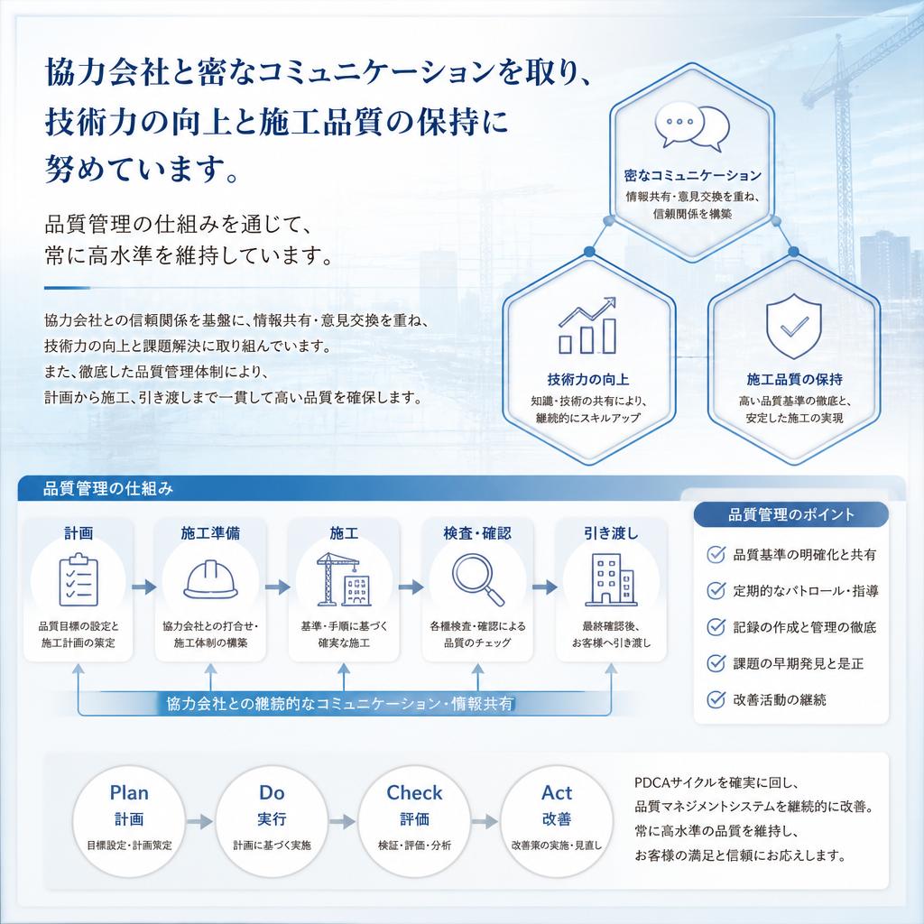 高品質な施工の裏側