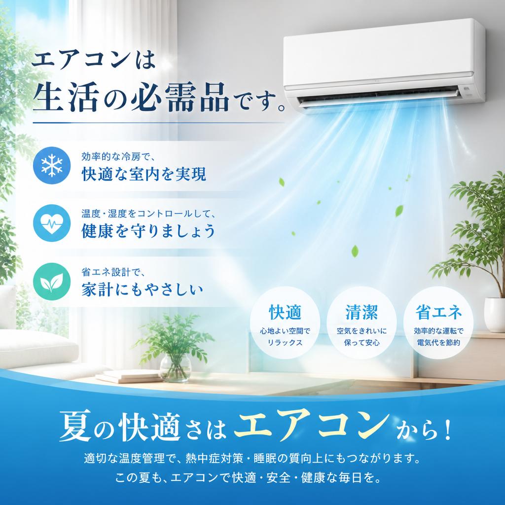 エアコンが快適生活をサポート