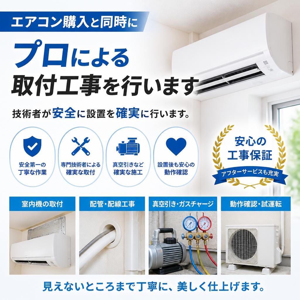 2. 取付工事も安心の一括対応