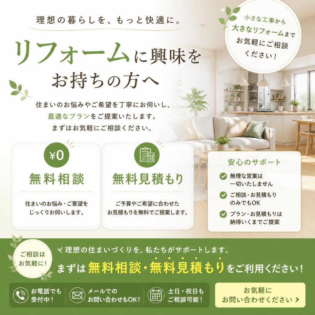 7. 無料相談・お見積もりのご案内