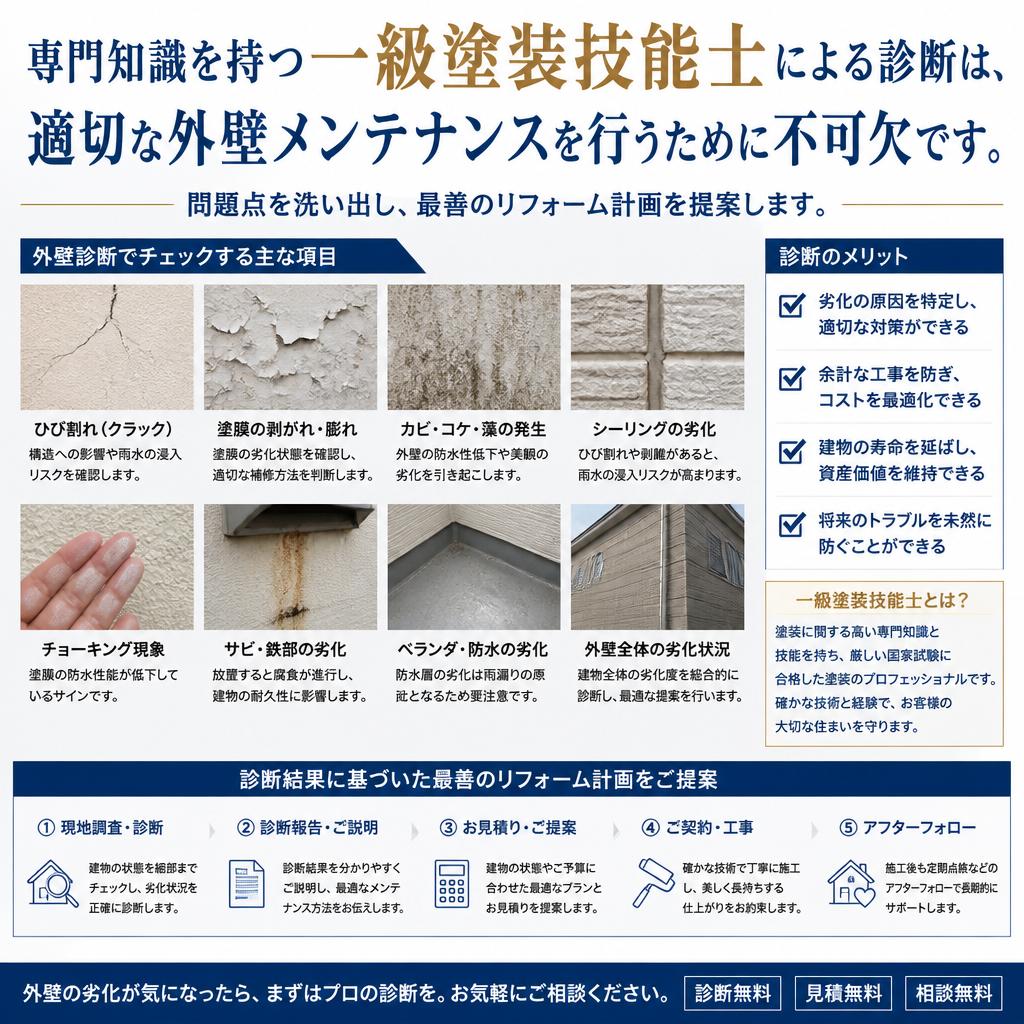 一級塗装技能士による診断のメリット