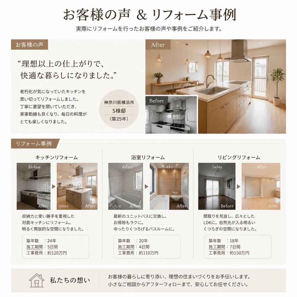 実績紹介：お客様の声