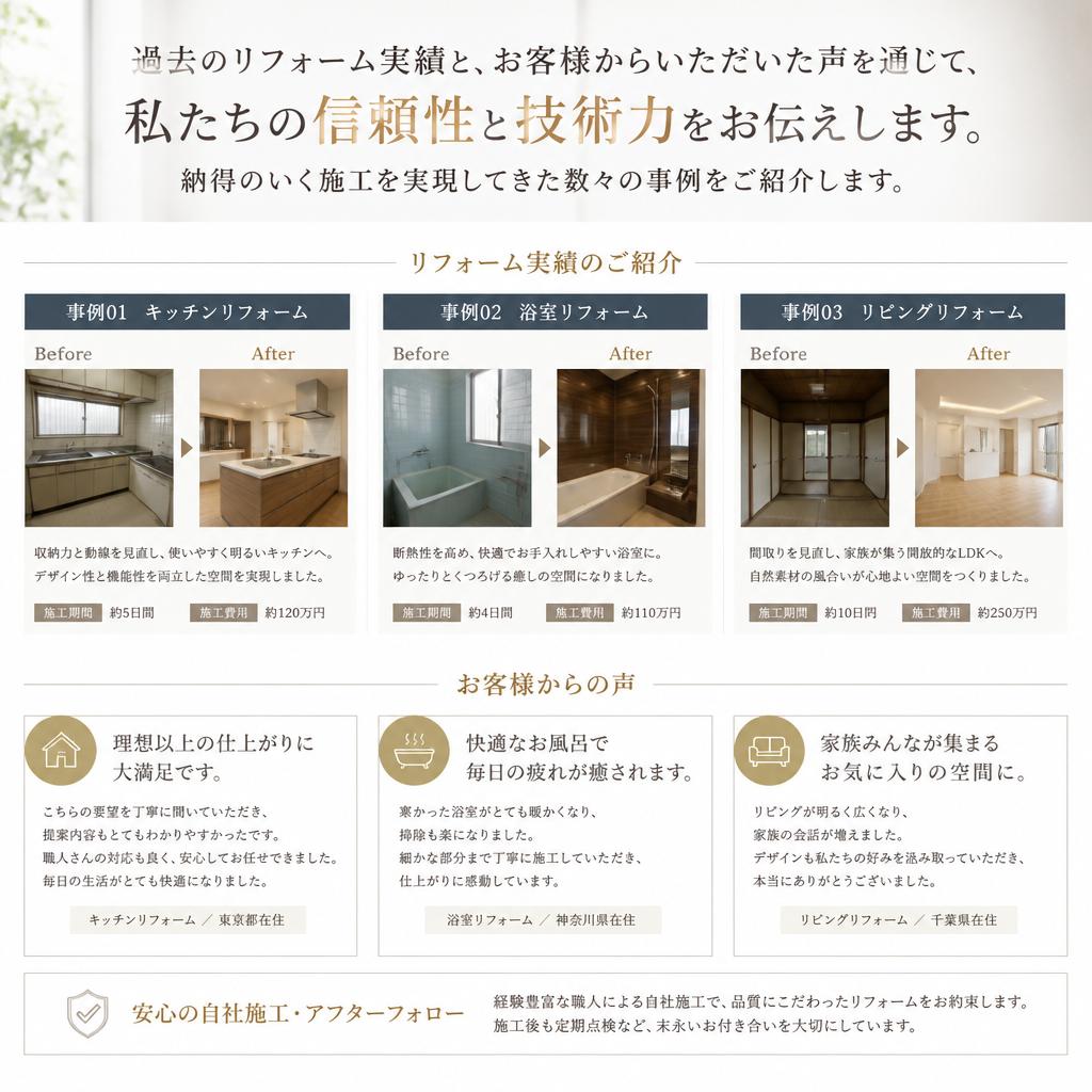 実績とお客様の声