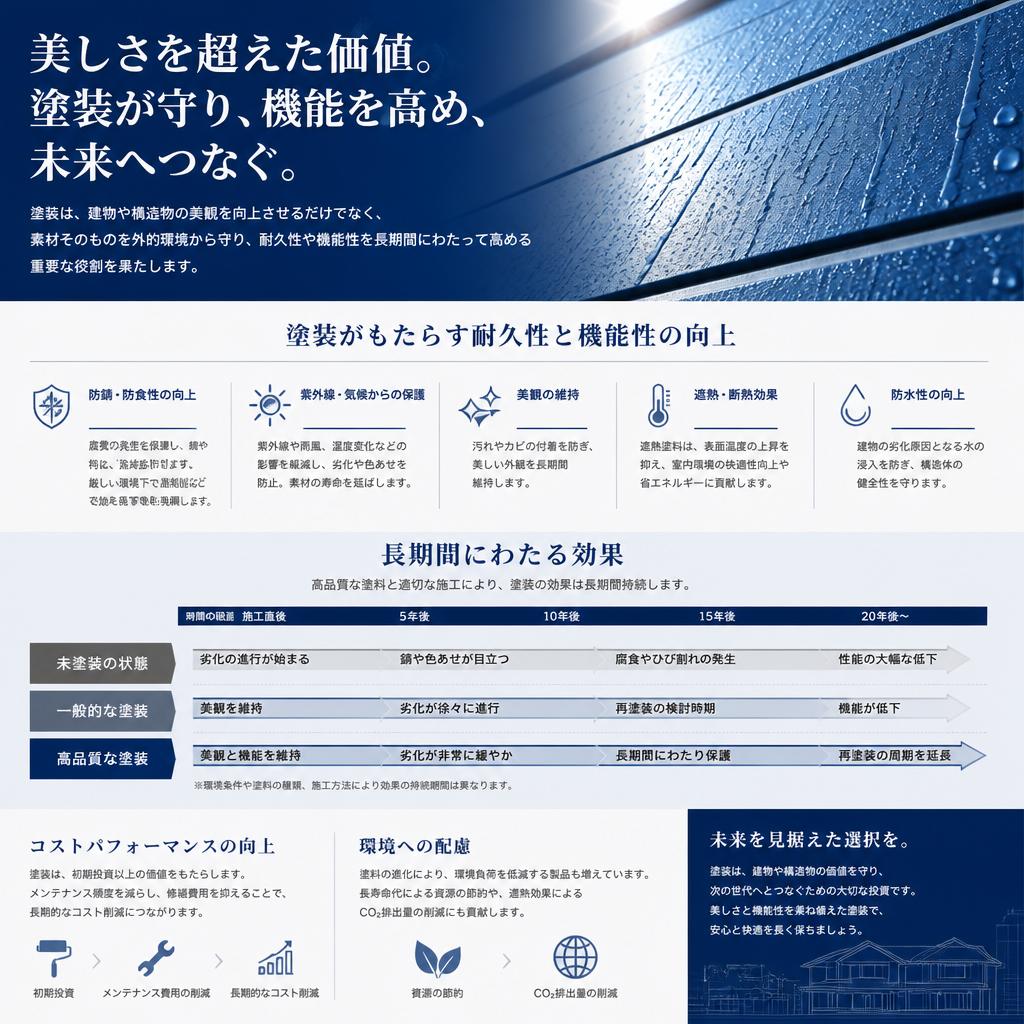 塗装がもたらす美しさと耐久性